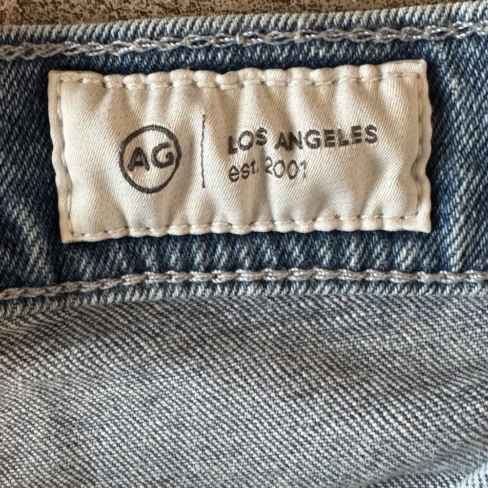 AG Brinley Mid Rise Straight Jeans 24 Japanese Fabric Raw Hem Denim - Picture 5 of 13